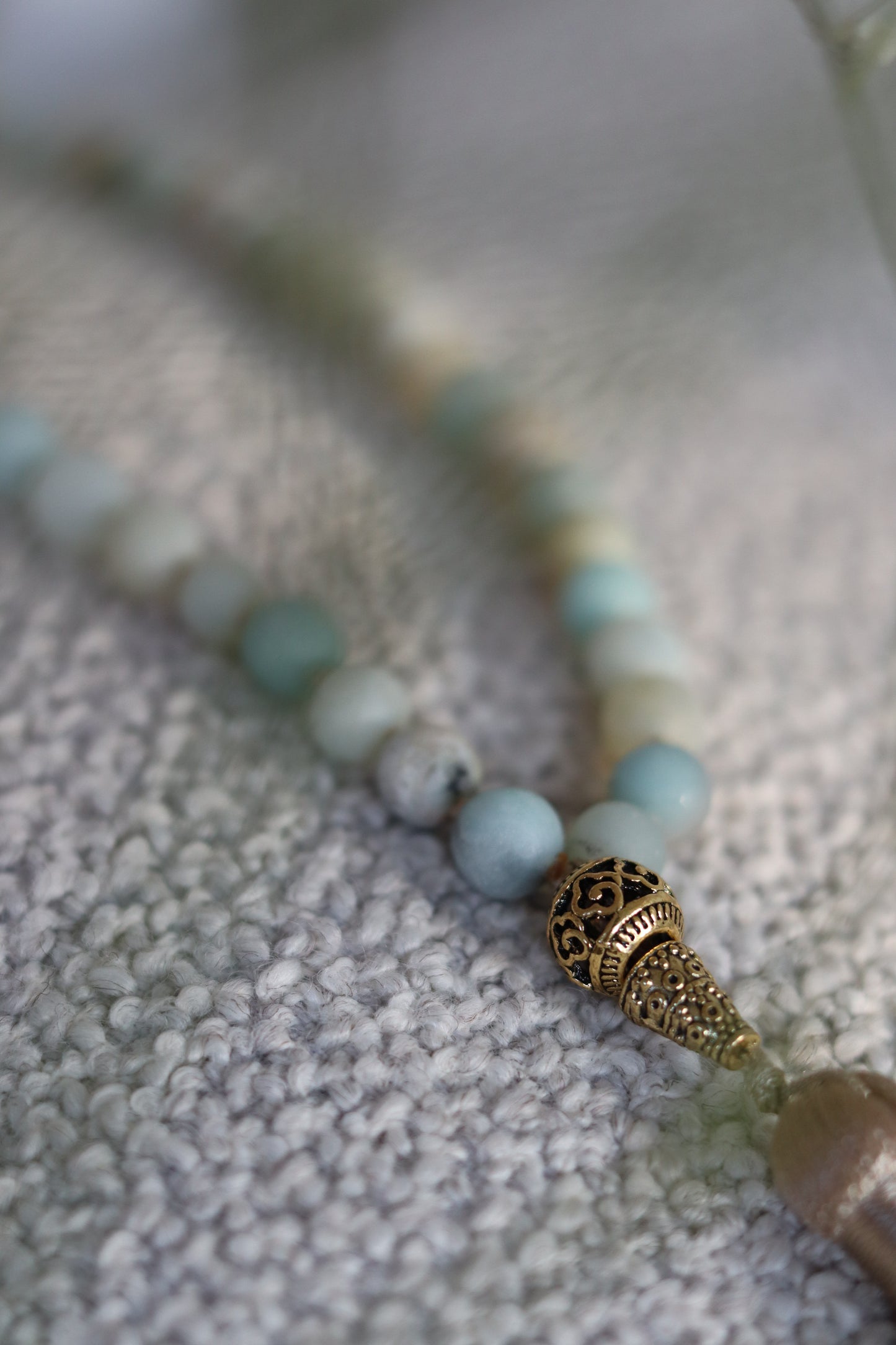 Good Karma Kette Amazonit Quaste