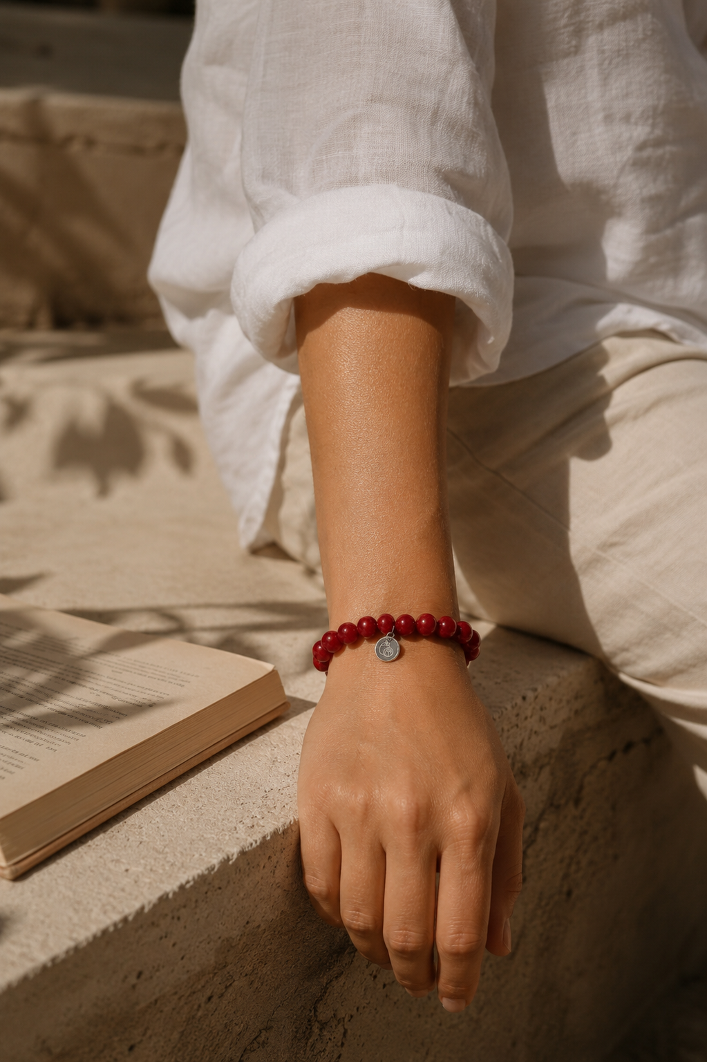 Rubin Yoga Armband – Liebe & innere Stärke