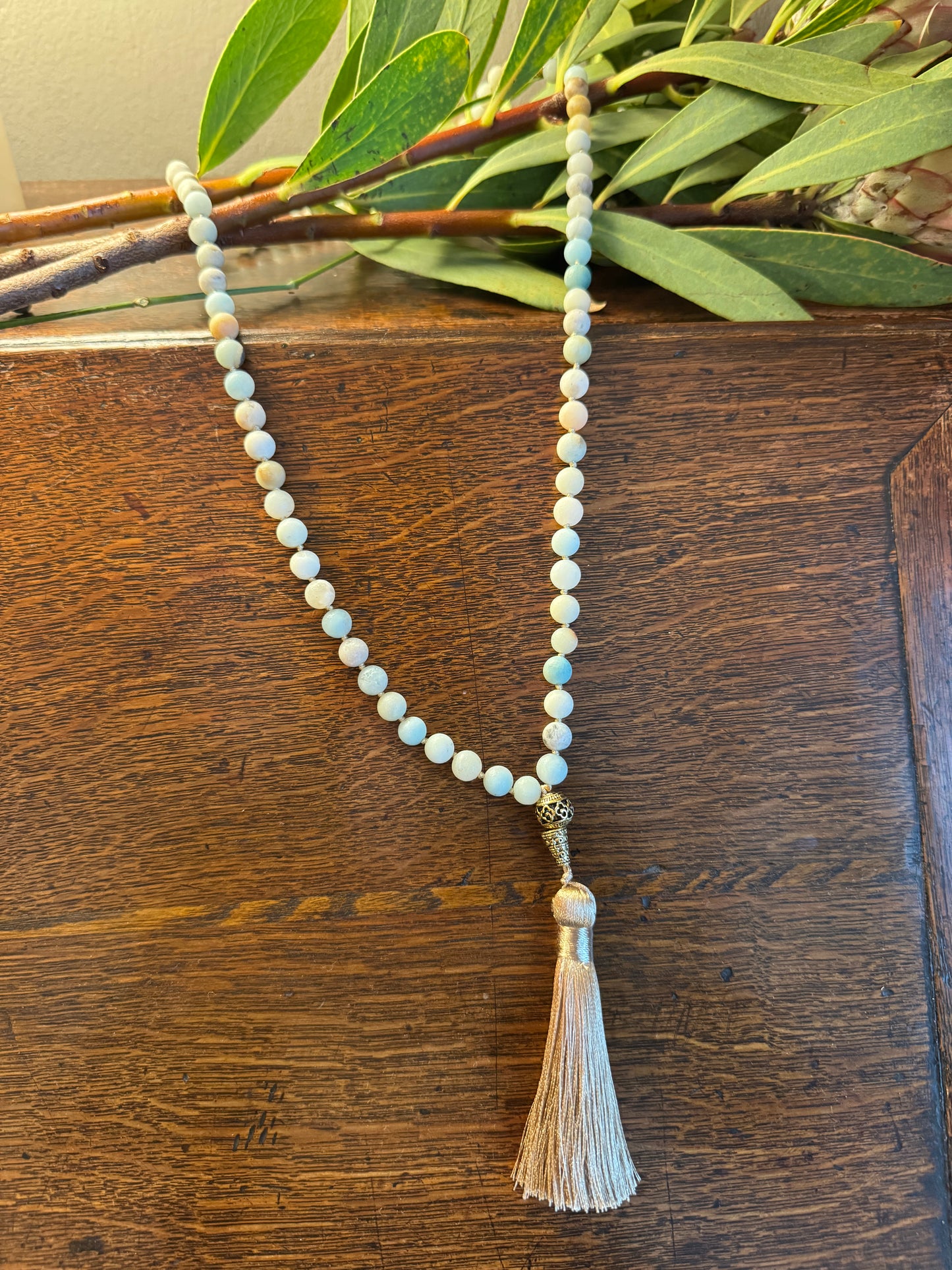 Good Karma Kette Amazonit Quaste