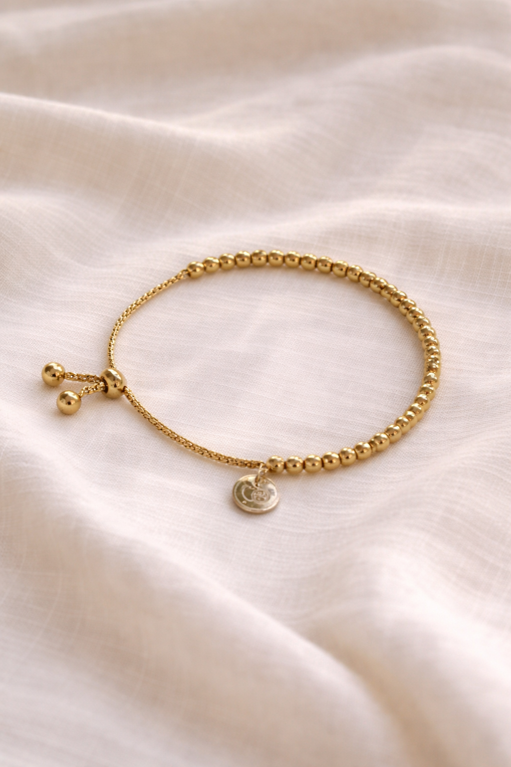 Goldenes Edelstahl Armband wasserfest – verstellbares Boho Armband Damen minimalistisch, Geschenk Freundin