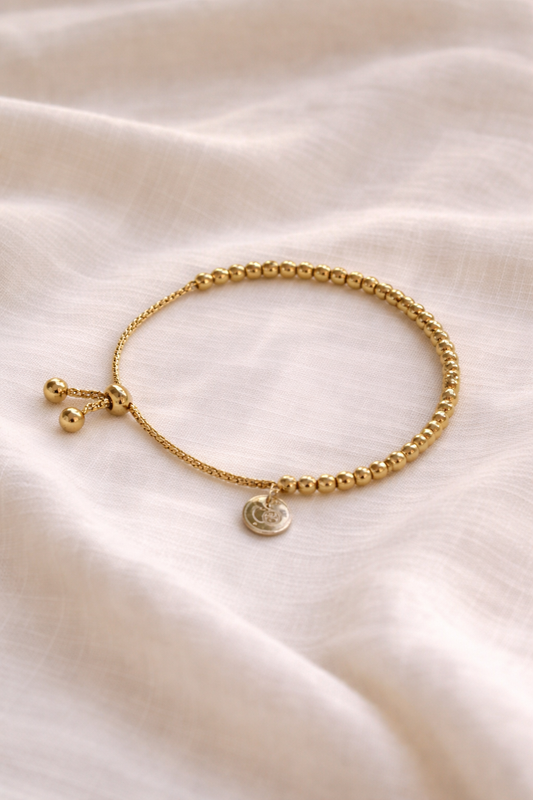 Goldenes Edelstahl Armband wasserfest – verstellbares Boho Armband Damen minimalistisch, Geschenk Freundin