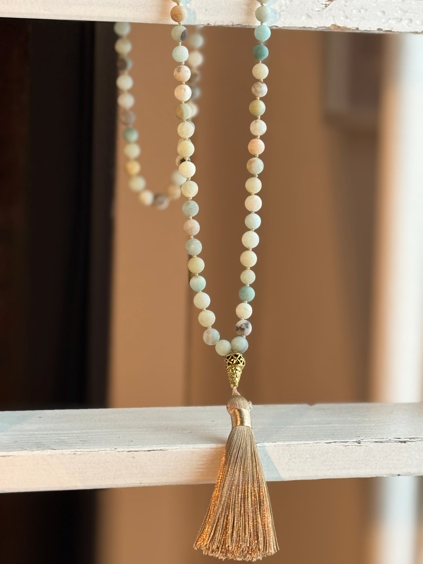 Good Karma Kette Amazonit Quaste