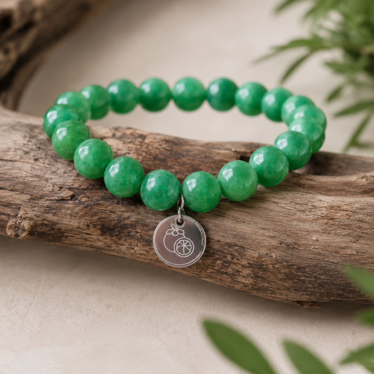 Grünes Jade Armband 8mm – Boho Edelstein Schmuck für Damen