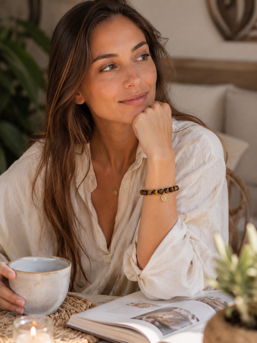 Tigerauge Yoga Armband 8mm – Schutz & innere Stärke