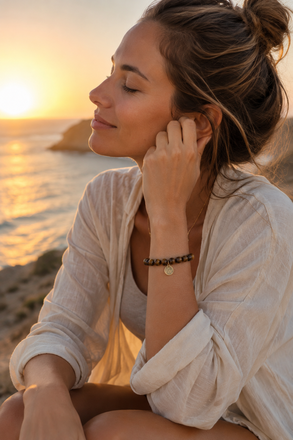 Tigerauge Yoga Armband 8mm – Schutz & innere Stärke